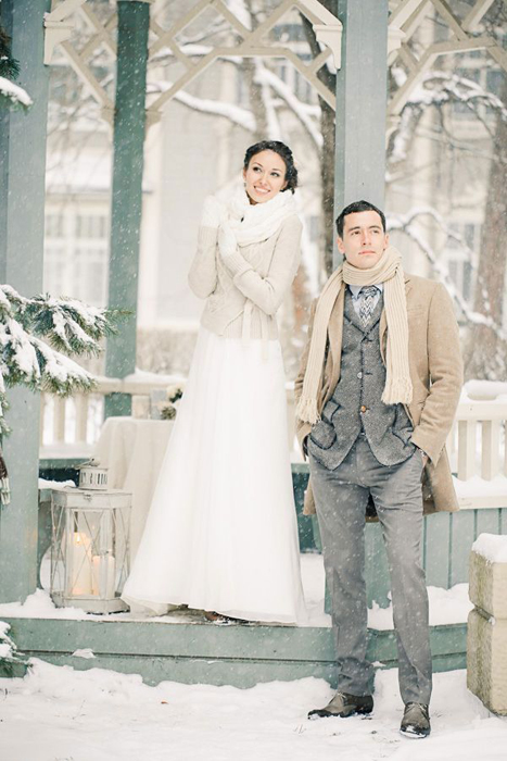Образ жениха на зимней свадьбе