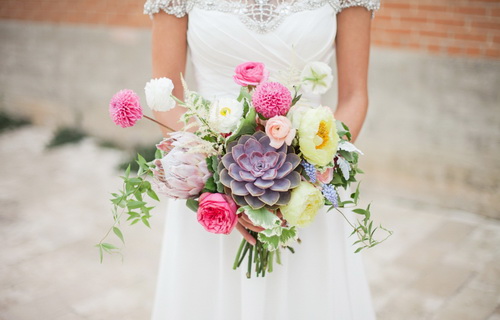 Формы свадебных букетов